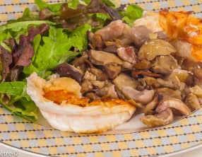 Langouste aux marrons et aux cèpes