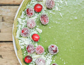 Tarte au chocolat blanc et au matcha