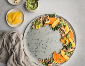 Salade de sarrasin, courge et orange