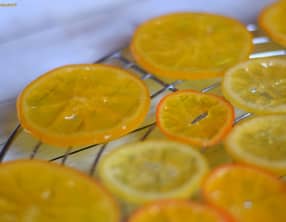 Tranches d'oranges confites