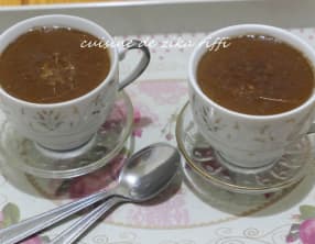 Crème chocolat sans oeuf glaçage caramel