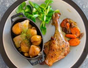 Cuisses de canard braisées au four