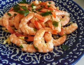 Crevettes marinées, sans cuisson