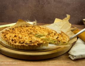 Tarte crumble poireaux et chèvre