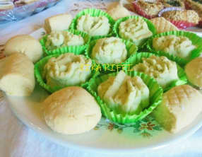 Ghribia blanche et ghribia aux pistaches