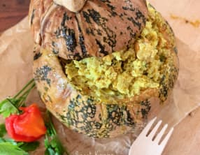 Le giraumon farci aux crevettes