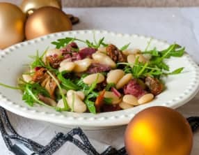 Salade de haricots blancs et gésiers de canard