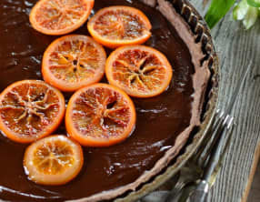 Tarte au chocolat et à l'orange sanguine