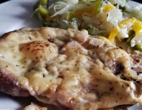 Côtes échine gratinées au Leerdammer