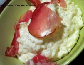 Risotto boursin et jambon de parme