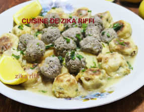Tajine de croquettes de chou-fleur aux boulettes d'agneau