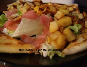 Salade de pommes de terre, bacon, Vache qui rit