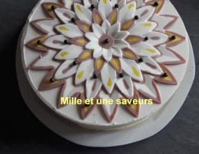 Entremets fleur exotique
