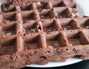 Gaufres au cacao et noix de coco