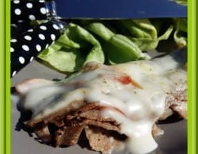 Gratin de crêpes au jambon et au fromage