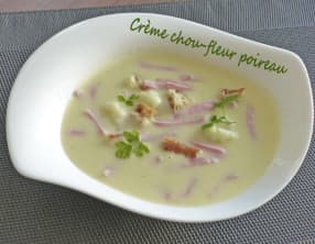 Crème chou-fleur poireau