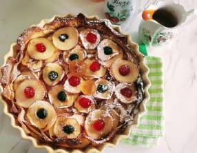 Tarte aux crêpes et aux pommes