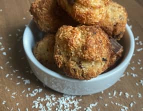 Bouchées banane coco chocolat