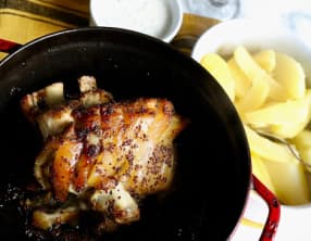 Le jarret de porc sauce aigrelette