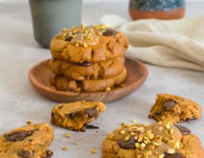 Les cookies à la pistache et au caramel
