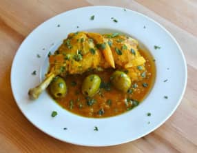 Poulet aux olives à la marocaine