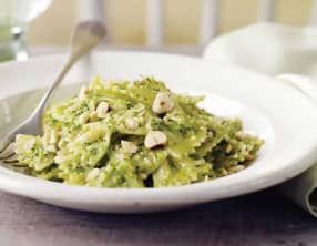 Farfalle et crème de courgettes