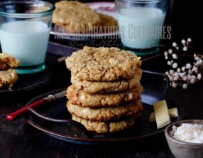 Cookies americains au chocolat blanc et noix de macadamia