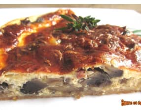 Quiche champignons, lardons et fromage