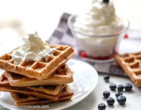 Gaufres, sans gluten, sans lait, sans sucre, sans levure
