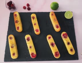 Moelleux citron vert et framboise