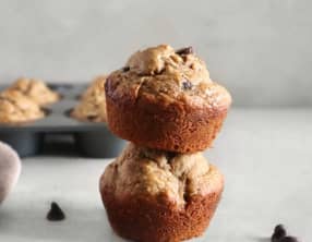 Muffins aux bananes et aux brisures de chocolat