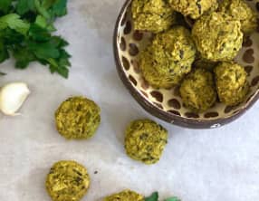Falafels Coriandre, Persil et Curcuma au Four