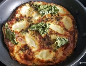 Omelette au chou kale déshydraté