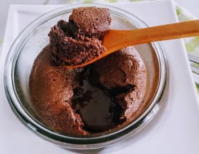 Mi-cuit au chocolat, cœur caramel beurre salé