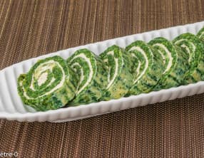 Roulé aux épinards et au fromage ail et fines herbes