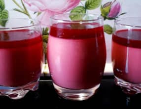 Panna cotta noix de coco et framboise