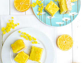 Carrés au citron bergamote et lait d’amande