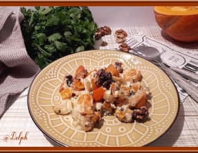 Gratin de potimarron au bleu et au noix