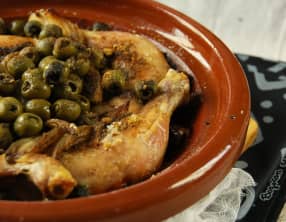 Cuisse de poulet au four à l'olive