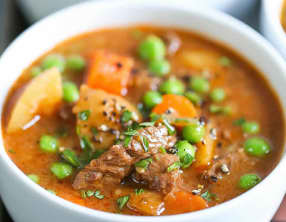 Boeuf aux carottes et petits pois