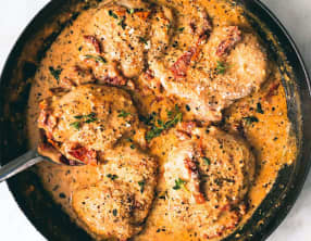 Poulet à la crème de tomate