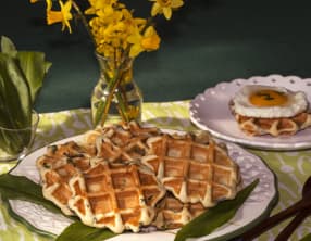 Gaufres de Liège salées à l'ail des ours
