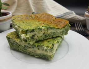 Quiche sans pâte épinards et fromage à raclette