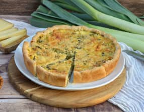 Quiche aux poireaux et au comté