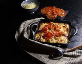 Gratin de chou-fleur curry et chorizo