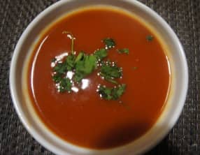 Velouté de tomates au curry