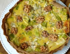 Quiche légère aux poireaux et roquefort
