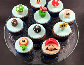 Cupcakes au chocolat Super Mario