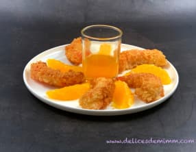 Crevettes croustillantes au caramel d’orange
