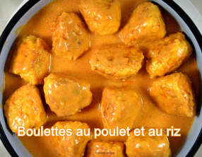 Boulettes au poulet et au riz